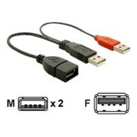 DELOCK Kabel USB Y 2x USB-ST > USB-Buchse