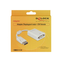 Delock Adapter Displayport Stecker auf DVI 24+5 Buchse