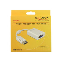 Delock Adapter Displayport Stecker auf VGA 15pin Buchse