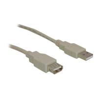 DELOCK Kabel USB 2.0 Verlaengerung, A/A 1,8m S/B