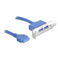 Kabel Adapter DELOCK Slotblech USB3.0 Pinheader > 2x...