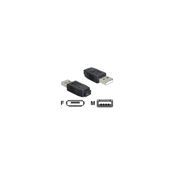 DELOCK Adapter USB micro-A+B Buchse zu USB2.0-A Stecker