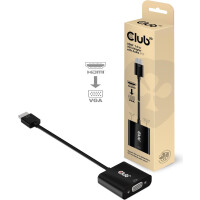 CLUB3D Adapter HDMI 1.4 > VGA (mit Audio) St/Bu retail