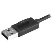 STARTECH.COM Mobiler 4-Port-USB 2.0-Hub mit integriertem Kabel - Kompakter Mini USB Hub