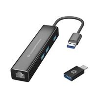 CONCEPTRONIC Adapter USB3.0-> RJ45,3xUSB3.0,TypC Ad...