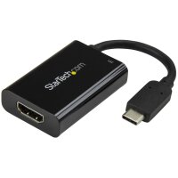 STARTECH.COM USB-C auf HDMI Adapter mit USB Stromversorgung - USB Typ C zu HDMI Konverter für Comput