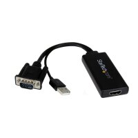 STARTECH.COM VGA auf  HDMI Adapter mit USB-Audio & -Stromversorgung ¿ Mobiler VGA auf HDMI-Konverter