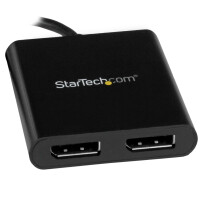 STARTECH.COM USB-C auf DisplayPort Multi-Monitor Splitter - 2-Port MST Hub - USB C zu 2x DP Splitter