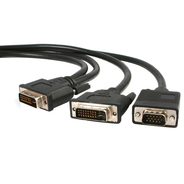 STARTECH.COM 1,8m DVI-I auf DVI-D und HD15 VGA Splitter Kabel - DVI zu VGA Video-Kabel