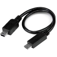 STARTECH.COM 20cm USB OTG Kabel - Micro USB auf Mini USB...