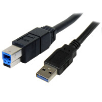 STARTECH.COM 3m schwarzes SuperSpeed USB 3.0 A auf B...