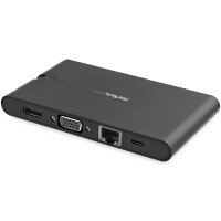 STARTECH.COM USB-C Multiport Adapter mit HDMI und VGA - Mac/Windows - 3x USB 3.0 - SD/ micro SD - PD