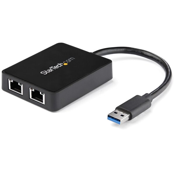 STARTECH.COM USB 3.0 SuperSpeed auf Dual Port Gigabit Ethernet LAN Adapter - 10/100/1000 NIC Netzwer