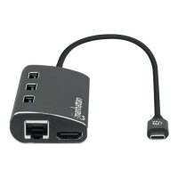 IC INTRACOM MANHATTAN USB 3.2 Gen 1 USB-C Multiport-Adapter USB-C auf HDMI 3x USB-A auf der Oberseit