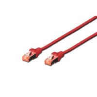 DIGITUS CAT 6 S-FTP Patchkabel Cu LSZH AWG 27/7 Lange 1 m 10 Stuck Farbe Rot