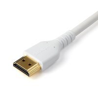 STARTECH.COM Premium High Speed HDMI Kabel mit Ethernet - 2m weisses robustes HDMI Kabel - 4k 60Hz K