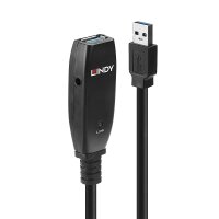LINDY USB 3.0 Aktiv-Verlängerung Slim Typ A 15m