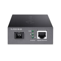 TP-LINK 10/100/1000 Mbps RJ45 to 1000 Mbps Single-mode SC WDM Bi-Directional Fiber Converter
