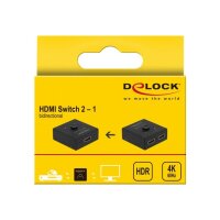 DELOCK HDMI 2 - 1 Umschalter bidirektional 4K 60 Hz kompakt