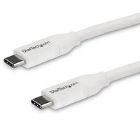 STARTECH.COM USB-C auf USB-C Kabel mit 5A Power Delivery - St/St - Weiss - 4m - USB 2.0 - USB-IF zer
