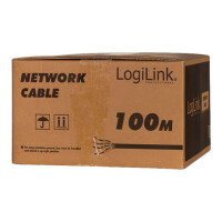 LOGILINK Verlegekabel S/FTPCat.7 Rohkabel AWG23 1000MHz orange 100.0m - Verlegekabel -Cat.7 Rohkabel