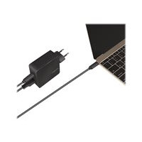 LOGILINK USB Wall Charger 2port, w/PD, 65W, schwarz