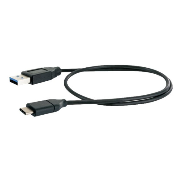 SCHWAIGER USB 3.0 Kabel St.A -> USB 3.1 C Stecker, schwarz