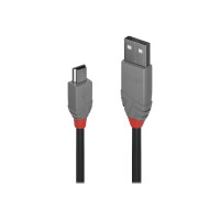 LINDY USB 2.0 Typ A an Mini-B Kabel Anthra Line 1m