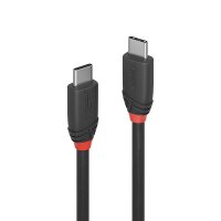 LINDY USB 3.1 Typ C Kabel 3A Black Line 1m