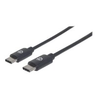 MANHATTAN USB 2.0 Typ C-Kabel C-Stecker/C-Stecker 0,5m schw