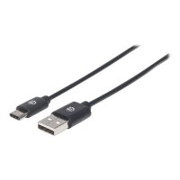 MANHATTAN USB 2.0 Typ C-Kabel C-Stecker/A-Stecker 3m schwarz