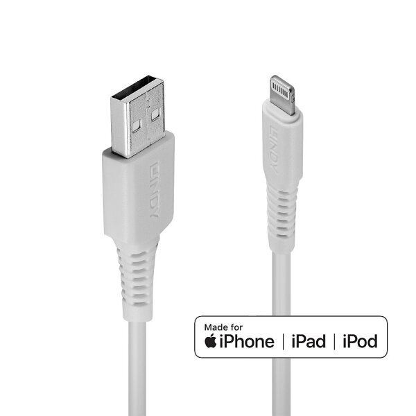 LINDY USB an Lightning Kabel, weiß 0.5m