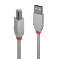 LINDY USB 2.0 Kabel Typ A/B Anthra Line 2m
