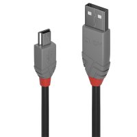 LINDY USB 2.0 Kabel Typ A/Mini-B Anthra Line 3m