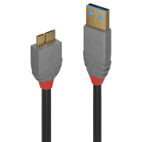 LINDY USB 3.0 Kabel Typ A/Micro-B Anthra Line 3m