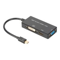 DIGITUS ASSMANN DisplayPort Konverterkabel mDP - HDMI+DVI+VGA St-Bu/Bu/Bu 0,2m 3in1 Multi-Media Kabe