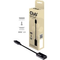 CLUB3D DisplayPort 1.4 Adapter DP zu HDMI 2.0a HDR aktiv St./Bu. schwarz