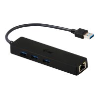 I-TEC USB 3.0 Slim HUB 3 Port mit Gigabit Ethernet...