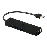 I-TEC USB 3.0 Slim HUB 3 Port mit Gigabit Ethernet Adapter ideal fuer Notebook Ultrabook Tablet PC u
