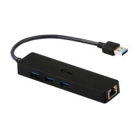 I-TEC USB 3.0 Slim HUB 3 Port mit Gigabit Ethernet Adapter ideal fuer Notebook Ultrabook Tablet PC u