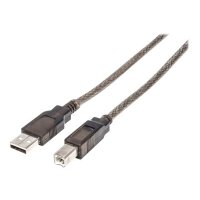 MANHATTAN USB 2.0 Active Cable, A Male to B Male, 15 m (50 ft.), Black