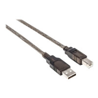 MANHATTAN USB 2.0 Active Cable, A Male to B Male, 15 m (50 ft.), Black