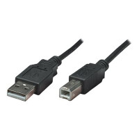 MANHATTAN USB 2.0 Device Cable, Type-A Male to Type-B Male, 0.5 m (1.5 ft.), Black