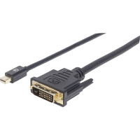 MANHATTAN Mini-DisplayPort 1.2a auf DVI-Kabel Mini-DisplayPort 1.2a-Stecker auf DVI-D 24+1-Stecker,
