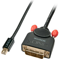 LINDY - DisplayPort-Kabel - Mini DisplayPort (M) bis DVI-D (M) - 1,0m - Daumenschrauben - Schwarz (4