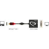 DELOCK Adapter USB/C St -> DVI  Bu 4K 60Hz
