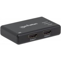 MANHATTAN 4K 2-Port HDMI-Splitter 4K30Hz Stromversorgung ueber Netzteil schwarz