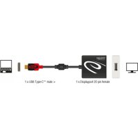 DELOCK USB Adapter C -> DP (Alt Mode) St/Bu 4K 60Hz 0.2m