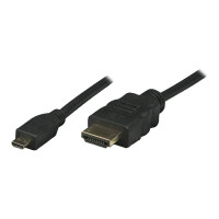 TECHLY HDMI kabel High Speed mit Ethernet-Micro D 3m schwarz