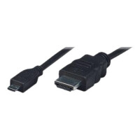 TECHLY HDMI kabel High Speed mit Ethernet-Micro D 5m schwarz